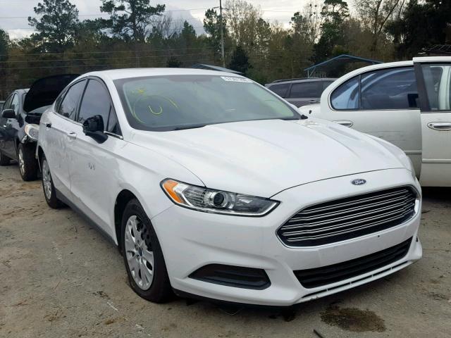 3FA6P0G75DR337784 - 2013 FORD FUSION S WHITE photo 1