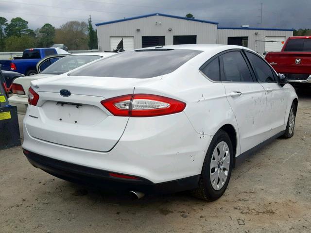 3FA6P0G75DR337784 - 2013 FORD FUSION S WHITE photo 4