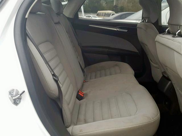 3FA6P0G75DR337784 - 2013 FORD FUSION S WHITE photo 6