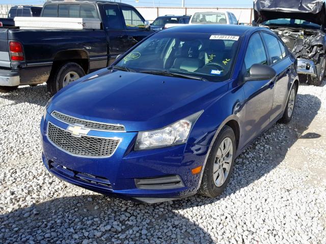 1G1PA5SH4D7160626 - 2013 CHEVROLET CRUZE LS BLUE photo 2