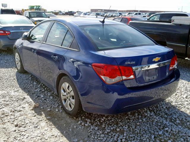 1G1PA5SH4D7160626 - 2013 CHEVROLET CRUZE LS BLUE photo 3