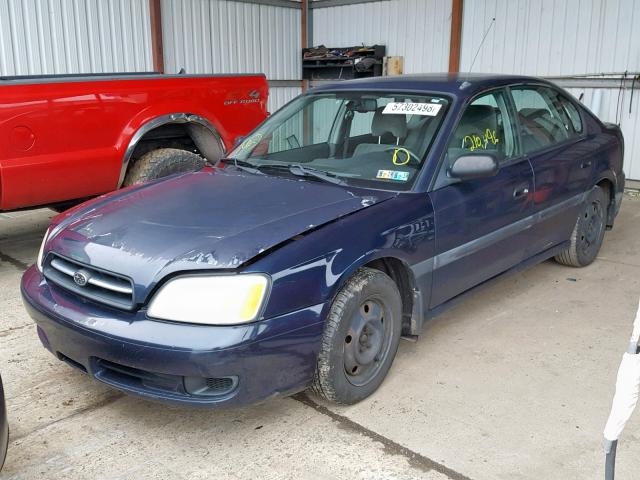 4S3BE635617215153 - 2001 SUBARU LEGACY L BLUE photo 2