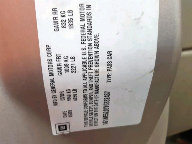 1G1NE52J8Y6332487 - 2000 CHEVROLET MALIBU LS თაფლისფერი ფოტო 10