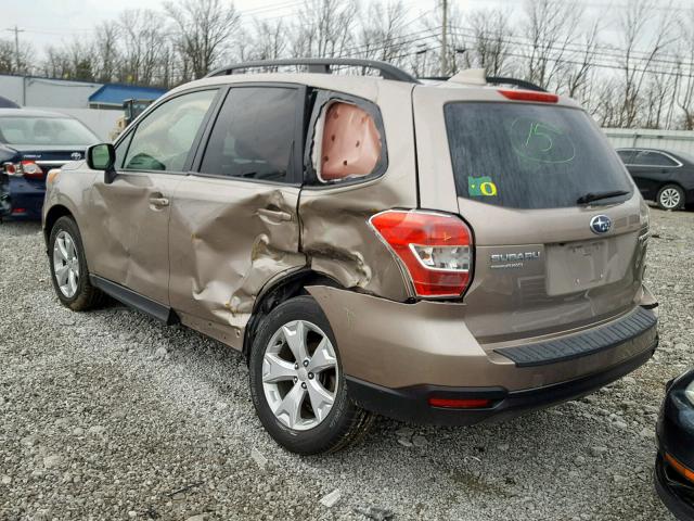 JF2SJAGC4GH493089 - 2016 SUBARU FORESTER 2 TAN photo 3