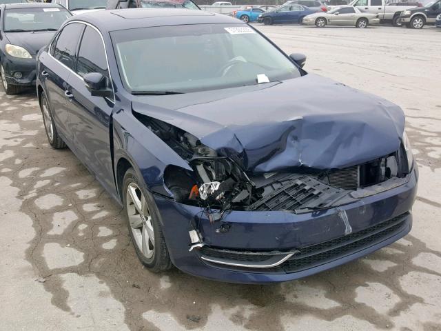 1VWBP7A30DC052543 - 2013 VOLKSWAGEN PASSAT SE BLUE photo 1