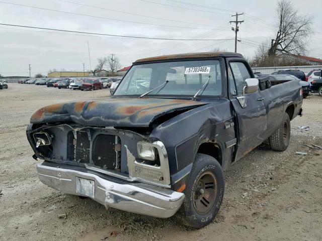 1B7HE16Y7MS353417 - 1991 DODGE D-SERIES D BLACK photo 2