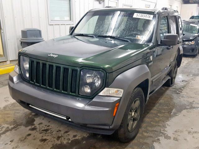 1J4PN3GK7AW178117 - 2010 JEEP LIBERTY RE GREEN photo 2