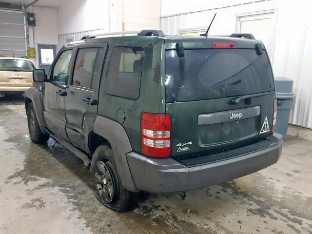 1J4PN3GK7AW178117 - 2010 JEEP LIBERTY RE GREEN photo 3