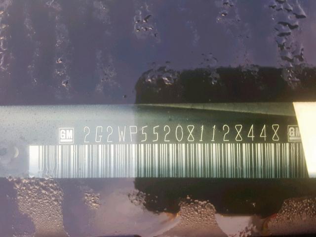 2G2WP552081128448 - 2008 PONTIAC GRAND PRIX GOLD photo 10