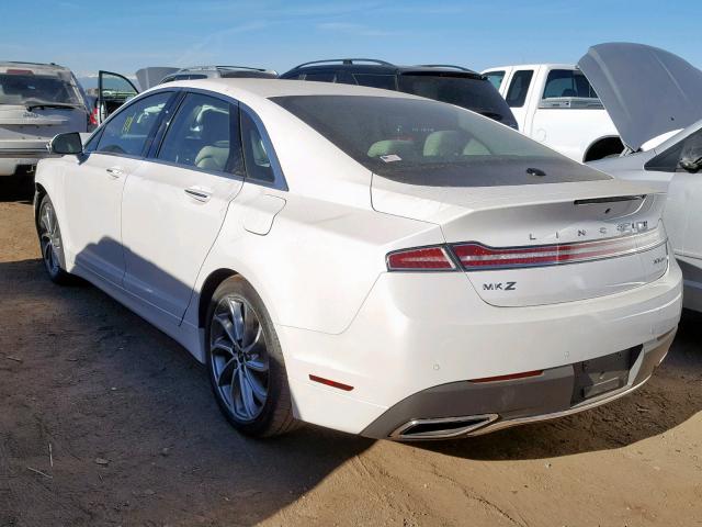 3LN6L5F93JR629155 - 2018 LINCOLN MKZ RESERV WHITE photo 3