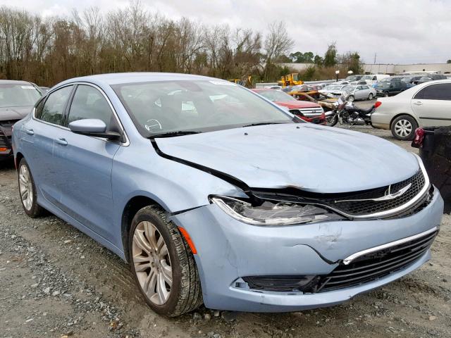 1C3CCCAB9FN690756 - 2015 CHRYSLER 200 LIMITE BLUE photo 1