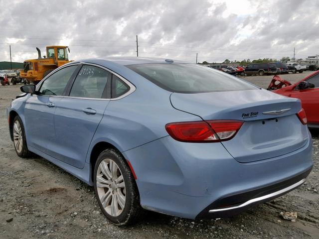 1C3CCCAB9FN690756 - 2015 CHRYSLER 200 LIMITE BLUE photo 3