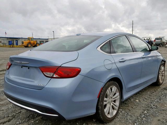 1C3CCCAB9FN690756 - 2015 CHRYSLER 200 LIMITE BLUE photo 4