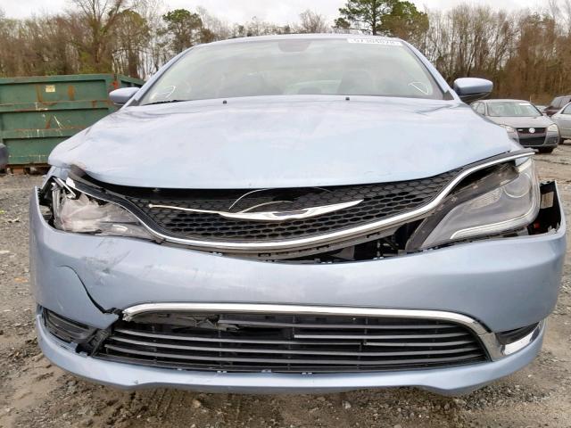 1C3CCCAB9FN690756 - 2015 CHRYSLER 200 LIMITE BLUE photo 9