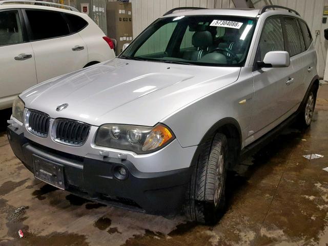 WBXPA73454WB24468 - 2004 BMW X3 2.5I SILVER photo 2