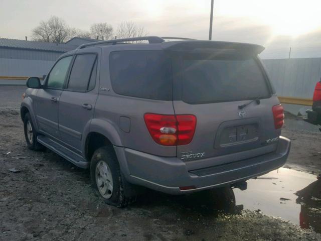 5TDBT48A72S077887 - 2002 TOYOTA SEQUOIA LI BROWN photo 3