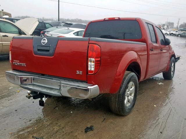 1N6AD09U29C409351 - 2009 NISSAN FRONTIER C RED photo 4