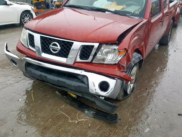 1N6AD09U29C409351 - 2009 NISSAN FRONTIER C RED photo 9