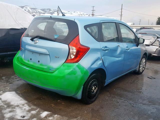 3N1CE2CP9FL353077 - 2015 NISSAN VERSA NOTE BLUE photo 4