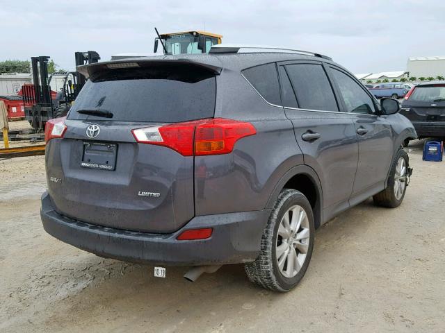 JTMYFREV8FJ052487 - 2015 TOYOTA RAV4 LIMIT GRAY photo 4