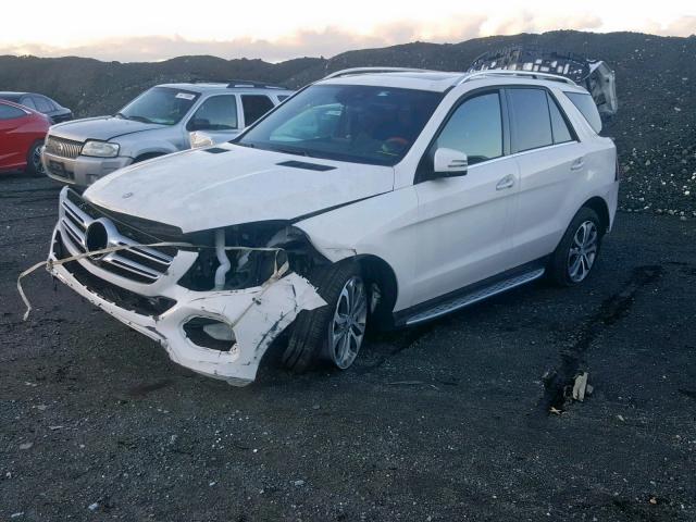 4JGDA5HBXGA723887 - 2016 MERCEDES-BENZ GLE 350 4M WHITE photo 2