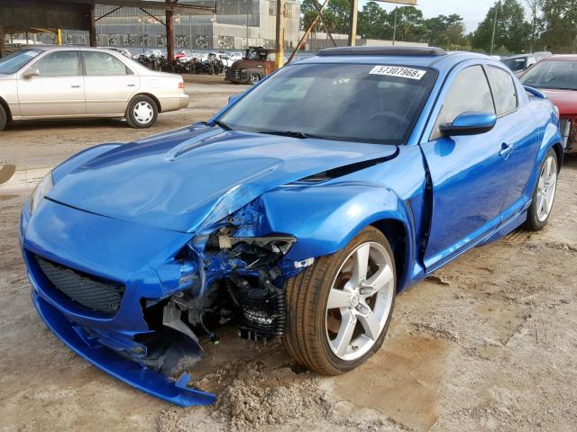 JM1FE17N740128485 - 2004 MAZDA RX8 BLUE photo 2