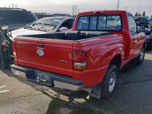 1FTCR10AXVPB21831 - 1997 FORD RANGER RED photo 4