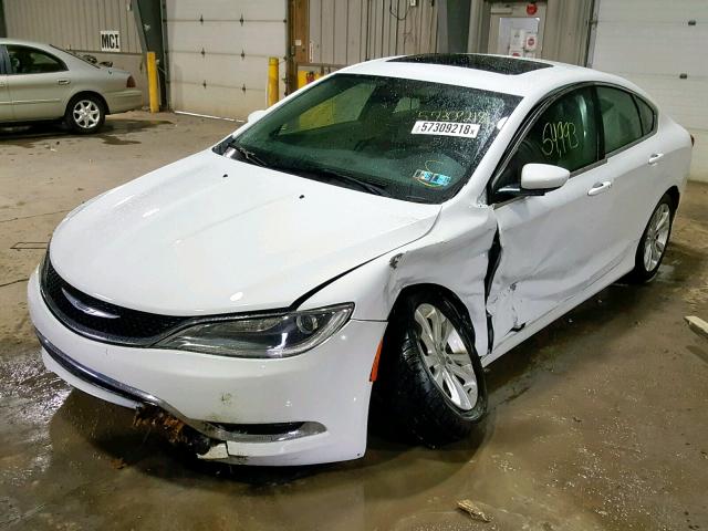 1C3CCCAB8FN559723 - 2015 CHRYSLER 200 LIMITE WHITE photo 2