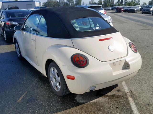 3VWCK21Y03M320196 - 2003 VOLKSWAGEN NEW BEETLE 奶油色 照片 3