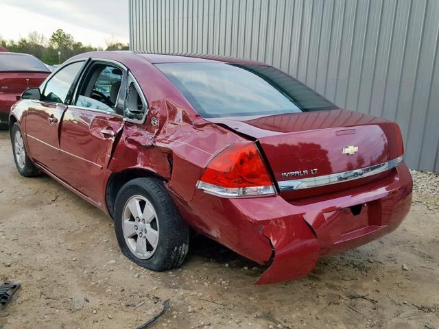 2G1WT55K069287579 - 2006 CHEVROLET IMPALA LT BURGUNDY photo 3