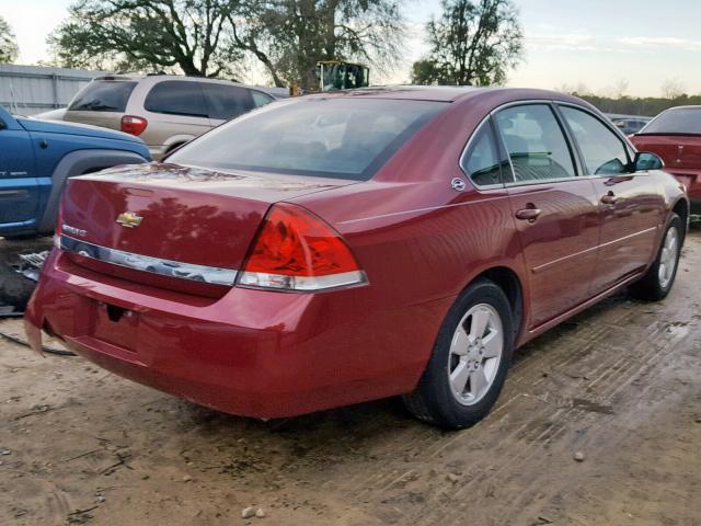 2G1WT55K069287579 - 2006 CHEVROLET IMPALA LT BURGUNDY photo 4