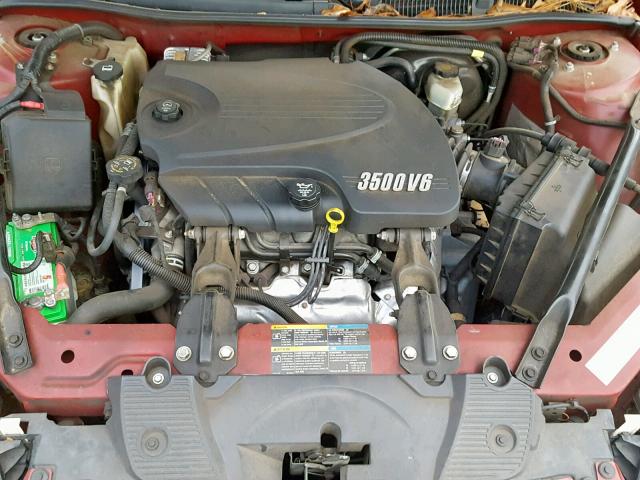 2G1WT55K069287579 - 2006 CHEVROLET IMPALA LT BURGUNDY photo 7