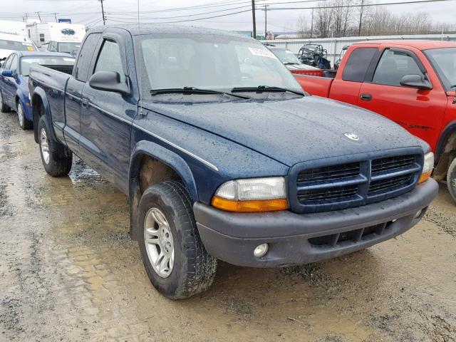 1D7HG12XX3S118506 - 2003 DODGE DAKOTA SXT BLUE photo 1