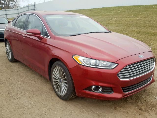 3FA6P0K97ER360591 - 2014 FORD FUSION TIT RED photo 1