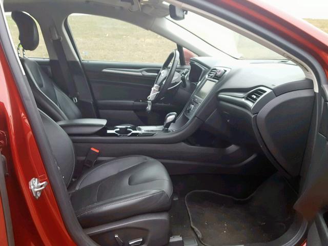 3FA6P0K97ER360591 - 2014 FORD FUSION TIT RED photo 5