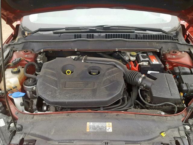 3FA6P0K97ER360591 - 2014 FORD FUSION TIT RED photo 7