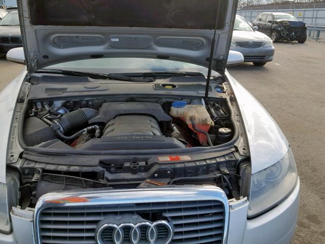 WAUDH74F86N101944 - 2006 AUDI A6 3.2 QUA SILVER photo 7