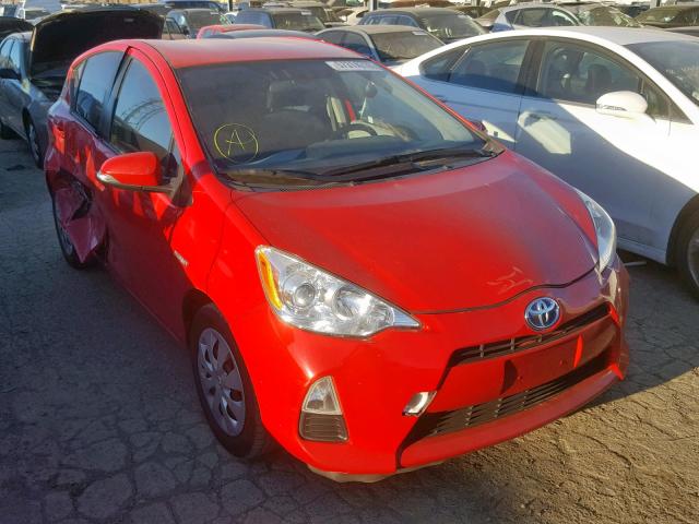 JTDKDTB31C1502035 - 2012 TOYOTA PRIUS C RED photo 1