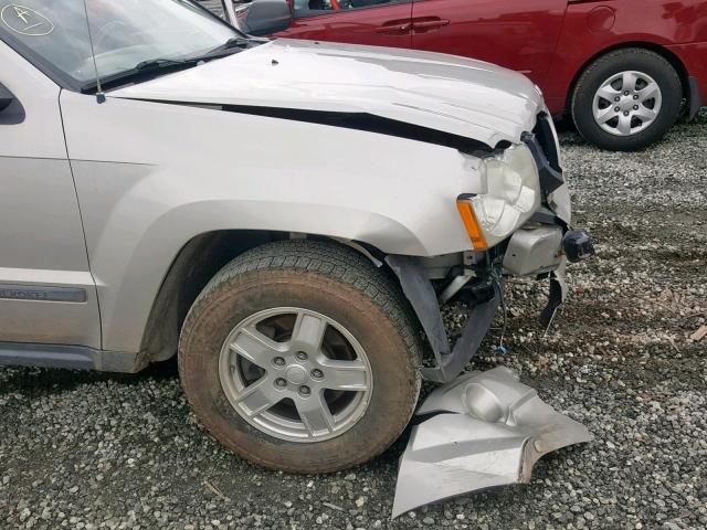 1J8GS48K27C564336 - 2007 JEEP GRAND CHER GRAY photo 9