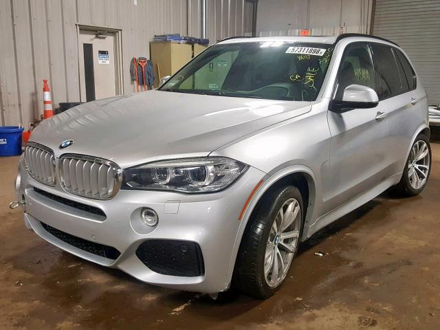 5UXKR6C55F0J78535 - 2015 BMW X5 XDRIVE5 SILVER photo 2