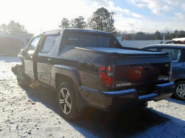 5FPYK1F71EB005263 - 2014 HONDA RIDGELINE BLACK photo 3