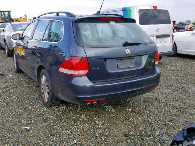 3VWTL81K49M277275 - 2009 VOLKSWAGEN JETTA TDI BLUE photo 3