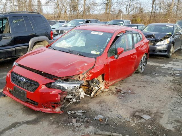 4S3GTAJ68K1707083 - 2019 SUBARU IMPREZA SP RED photo 9