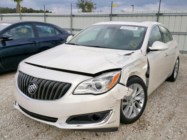 2G4GN5EX2E9251310 - 2014 BUICK REGAL PREM WHITE photo 2