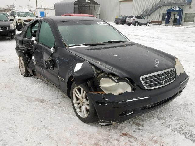 WDBRF40J84F473829 - 2004 MERCEDES-BENZ C 230K SPO BLACK photo 1