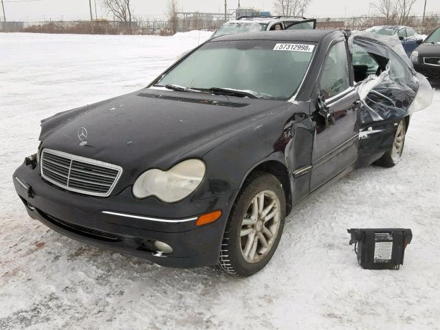 WDBRF40J84F473829 - 2004 MERCEDES-BENZ C 230K SPO BLACK photo 2