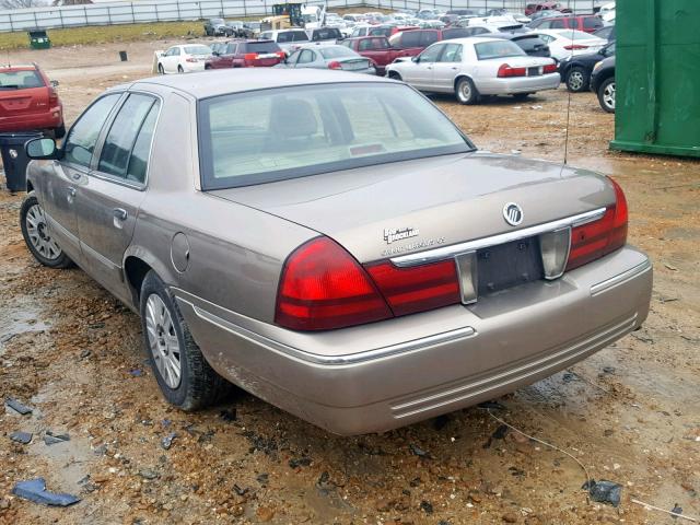 2MEFM74W05X651464 - 2005 MERCURY GRAND MARQ TAN photo 3