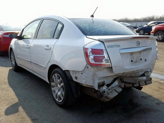 3N1AB6AP9CL607005 - 2012 NISSAN SENTRA 2.0 WHITE photo 3