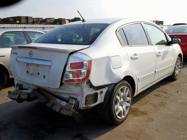 3N1AB6AP9CL607005 - 2012 NISSAN SENTRA 2.0 WHITE photo 4