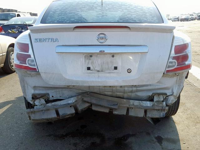 3N1AB6AP9CL607005 - 2012 NISSAN SENTRA 2.0 WHITE photo 9